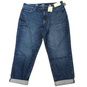 A.N.A. Womens 16 Mid-Rise Boyfriend Medium Rinse Denim Jean Capris NEW ANA